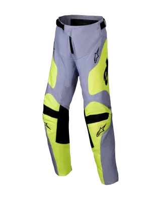 2025 Alpinestars Youth Racer Veil Pants Grey Yellow Fluo