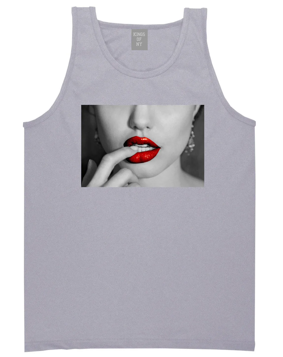 Angelina Red Lips Sexy Tank Top