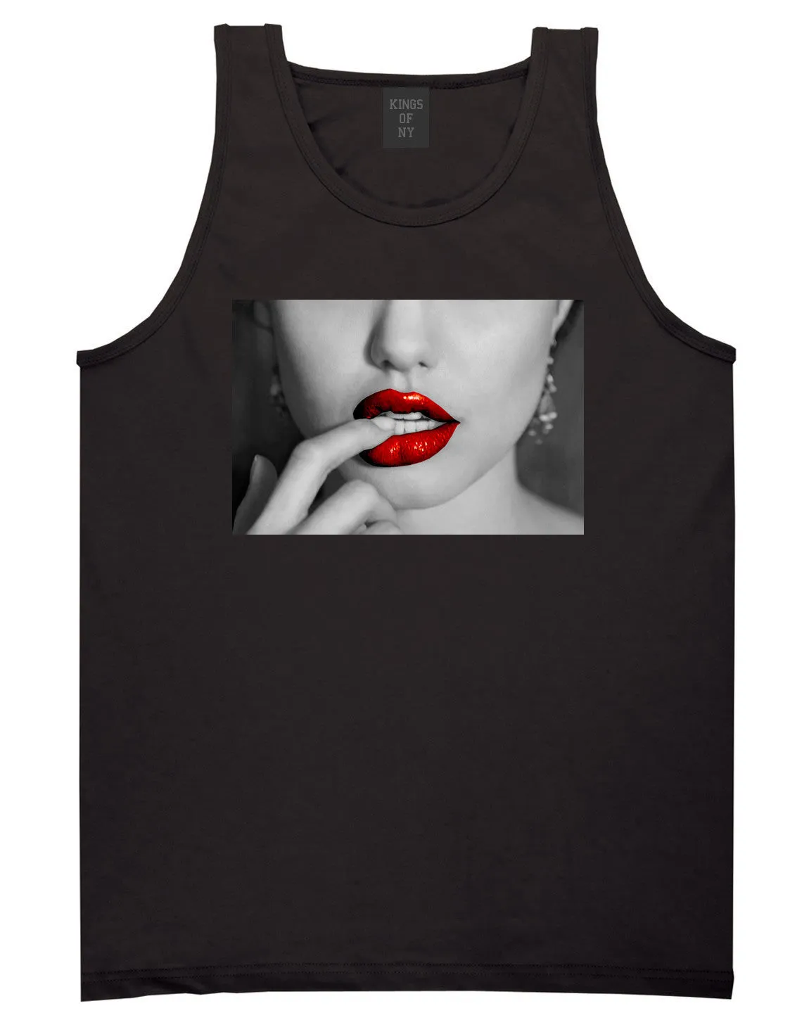 Angelina Red Lips Sexy Tank Top