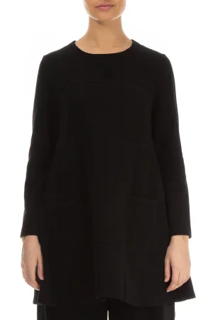 Black Cotton Jersey Tunic