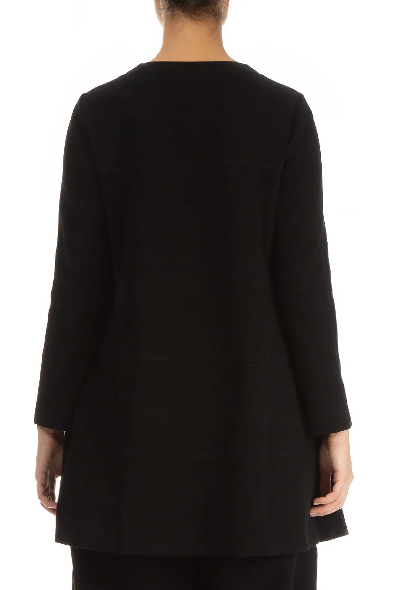 Black Cotton Jersey Tunic