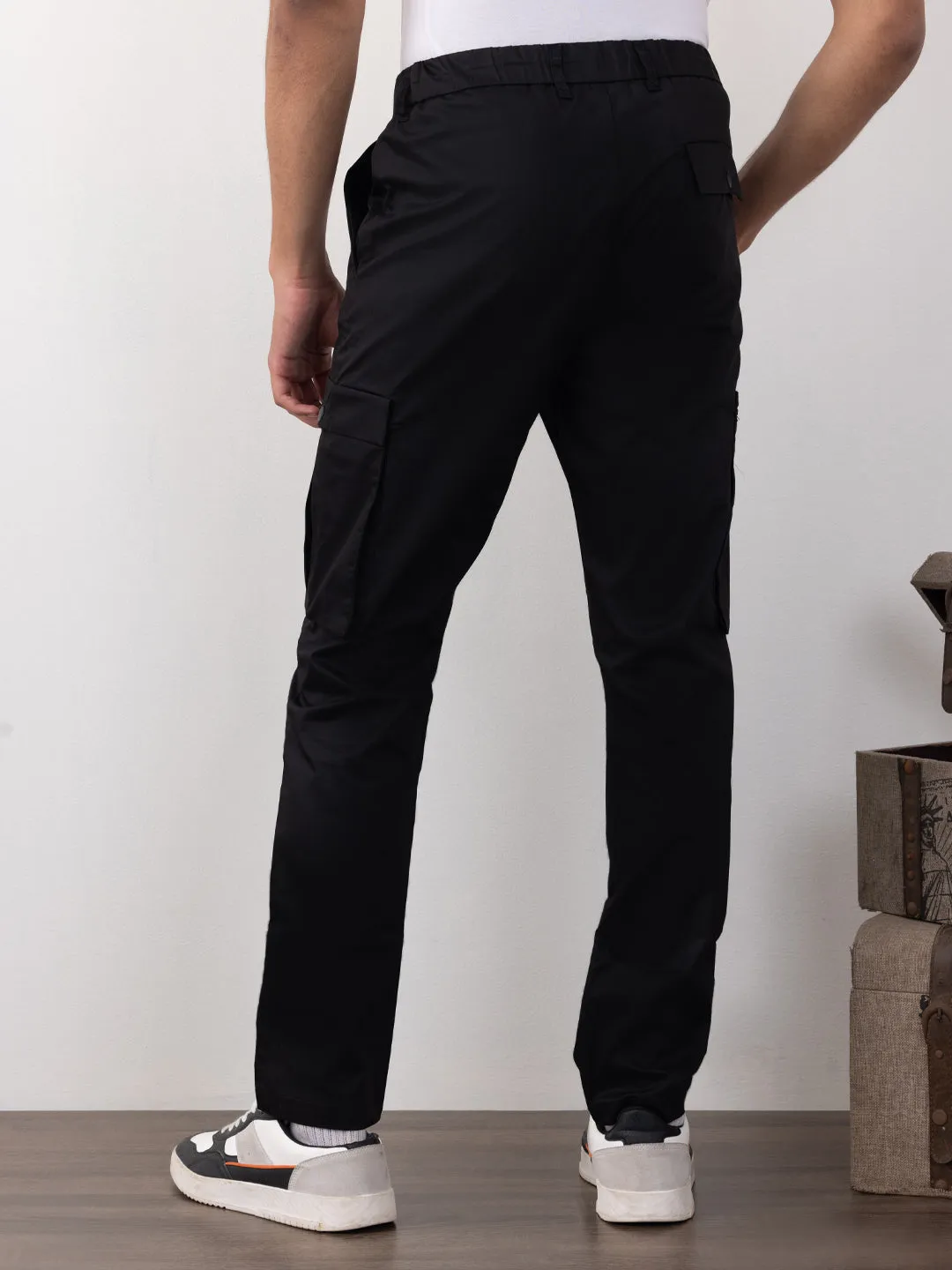 Black Plain Comfort Pants