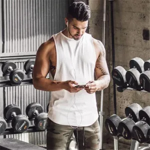 Brand Gyms Stringer Clothing Bodybuilding Tank Top Men Fitness Singlet Sleeveless Shirt Solid Cotton Muscle Vest Undershirt