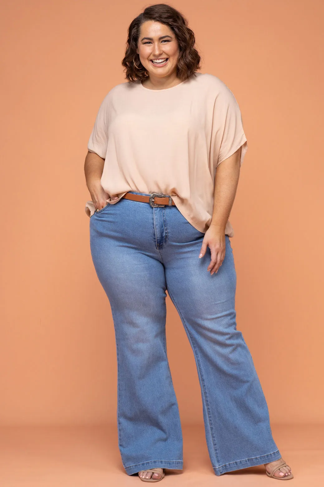 Brodie Drape Top Blush