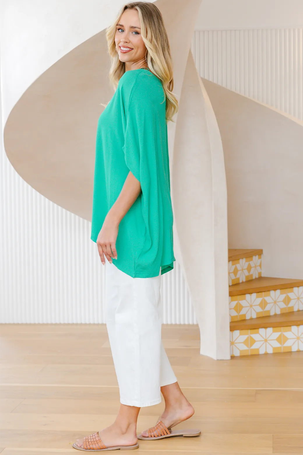 Brodie Drape Top Jade