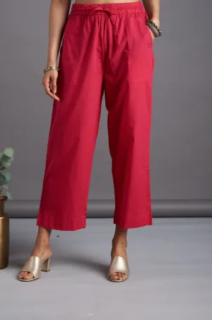 Comfort Fit Pants - Rani Pink