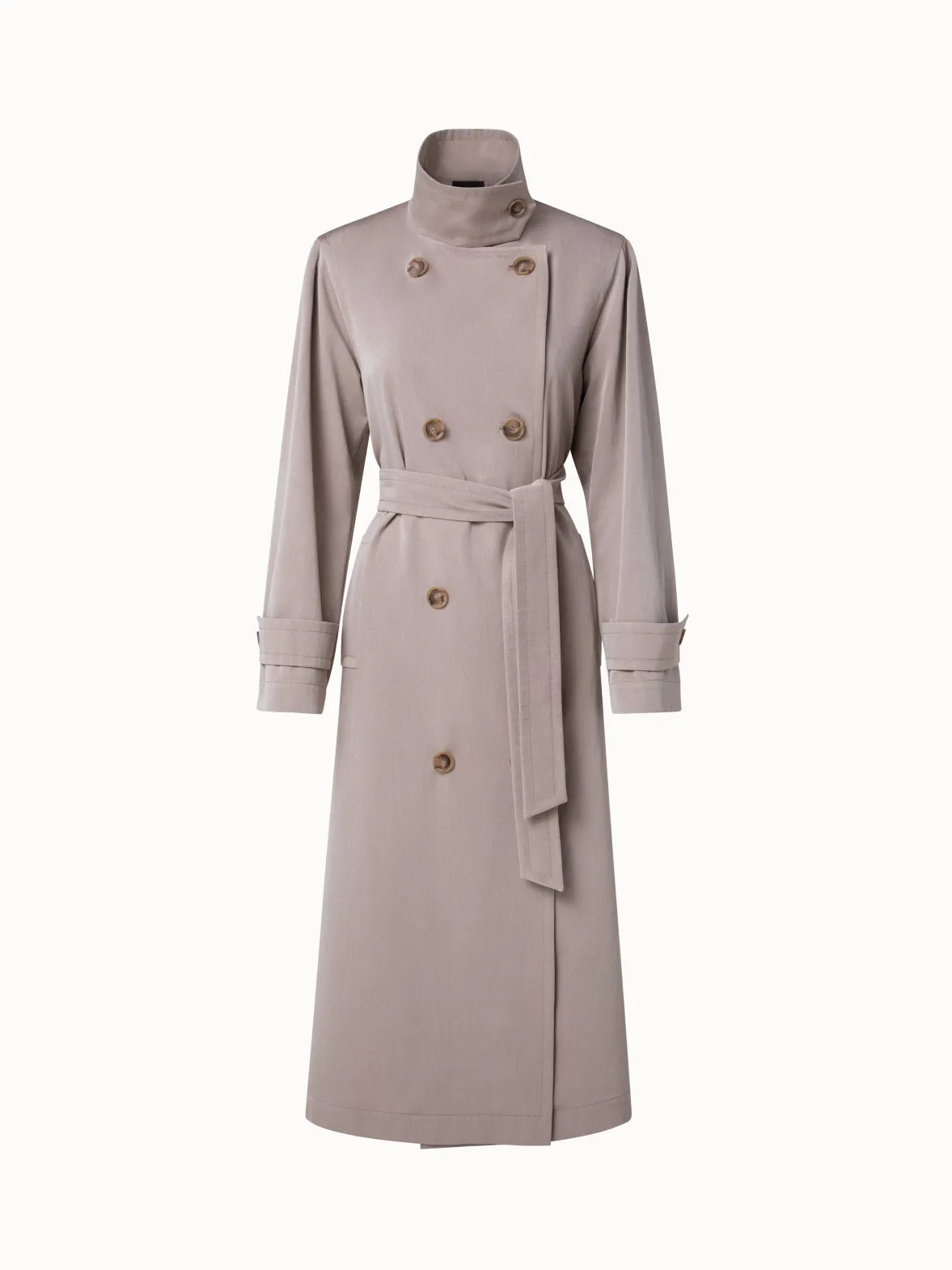 Cotton Silk Gabardine Trenchcoat