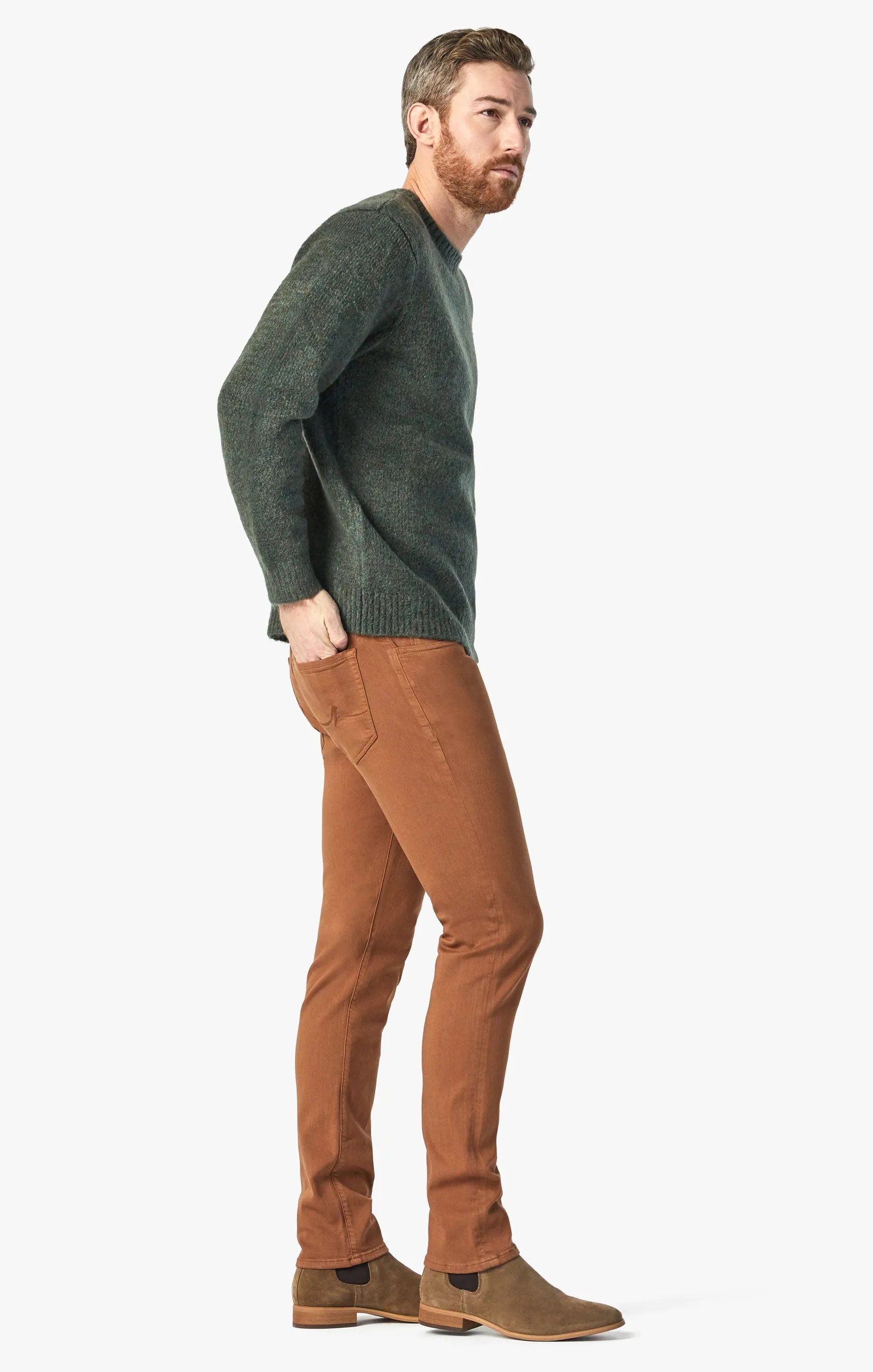 Courage Straight Leg Pants In Toffee Comfort