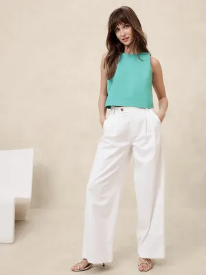 Cropped Poplin Top