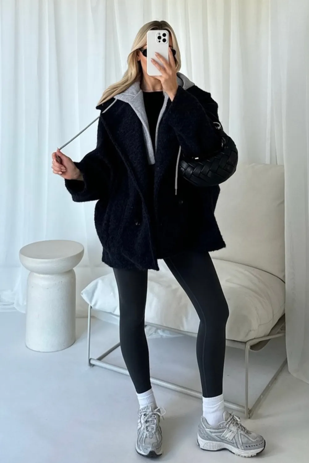 Delilah navy hooded jacket