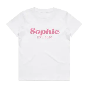 Established Girl Tee | Personalised | 2 Colours