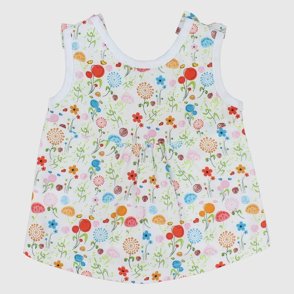 Flowery Sleeveless Blouse