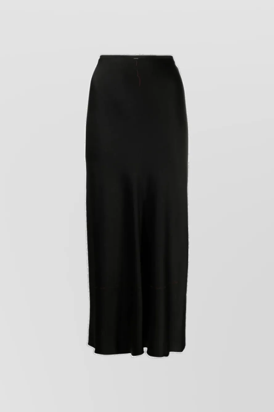 Fluid satin maxi skirt