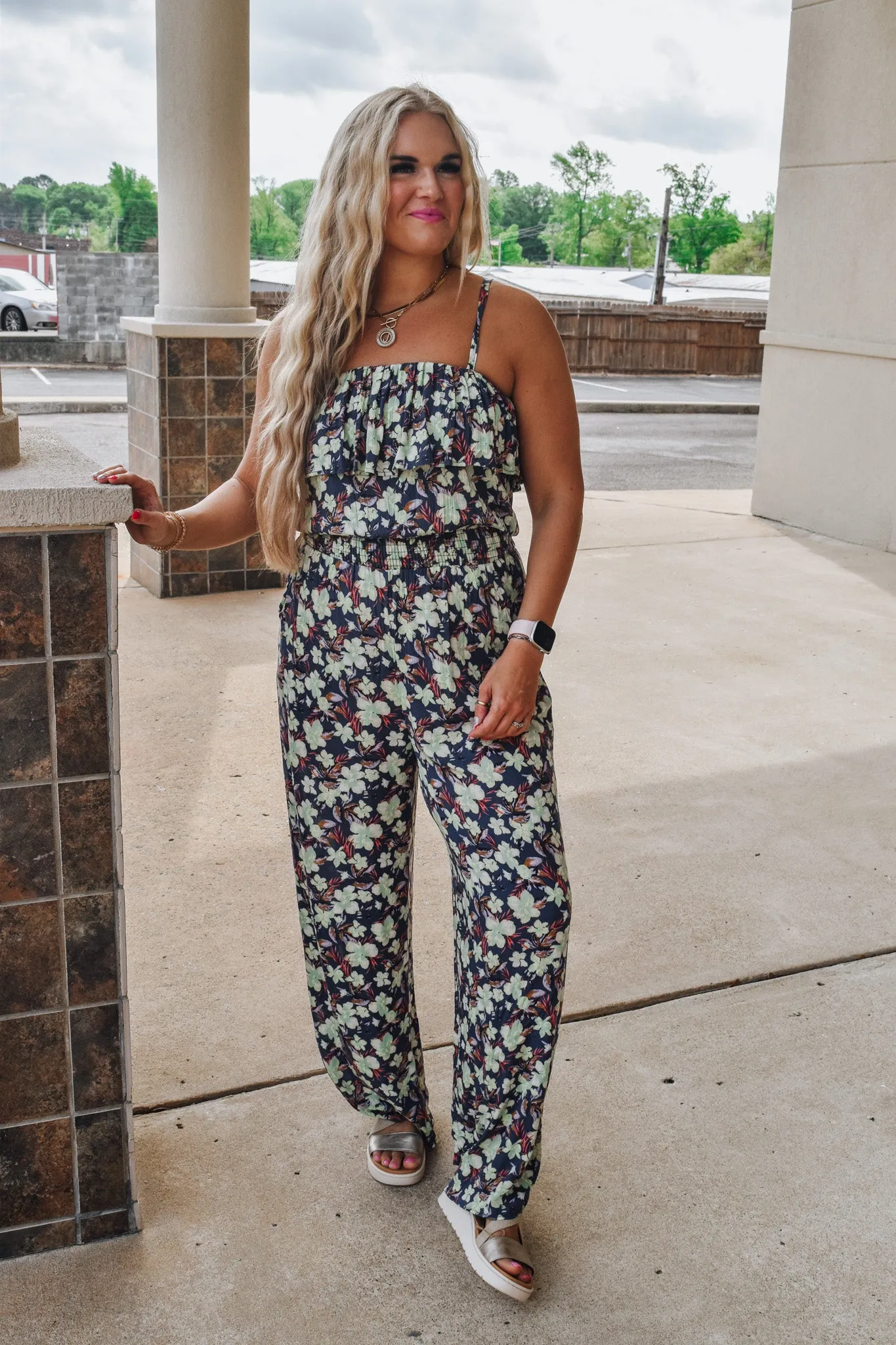 Girly Energy Floral Jumpsuits -2 Colors