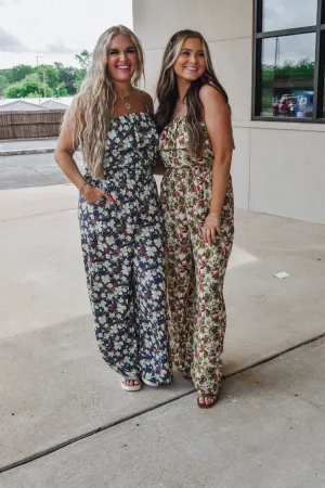 Girly Energy Floral Jumpsuits -2 Colors