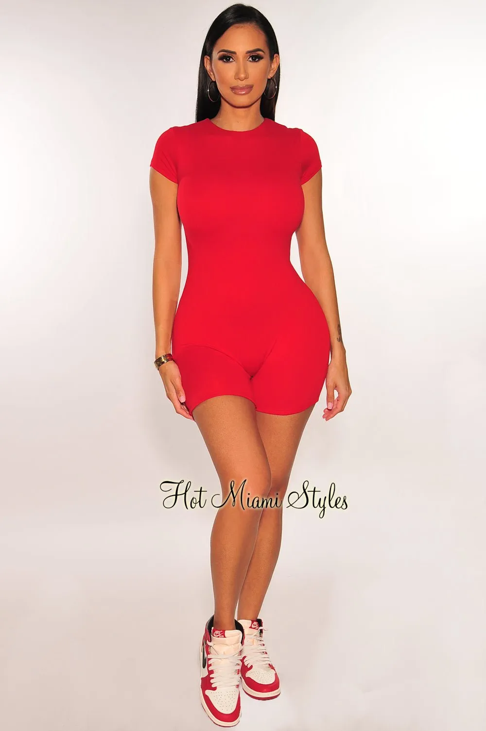 HMS Essential: Red Perfect Fit Double Lined Short Sleeve Romper