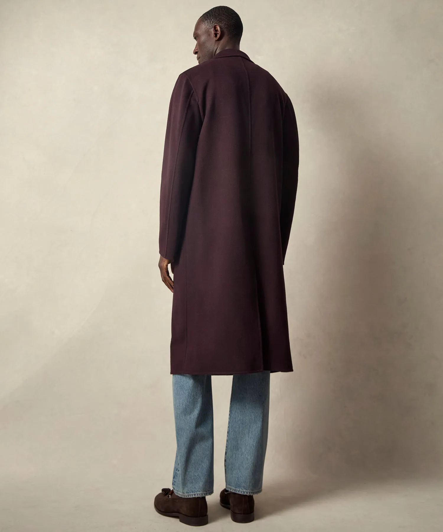 Italian Cashmere Topcoat in Raisin