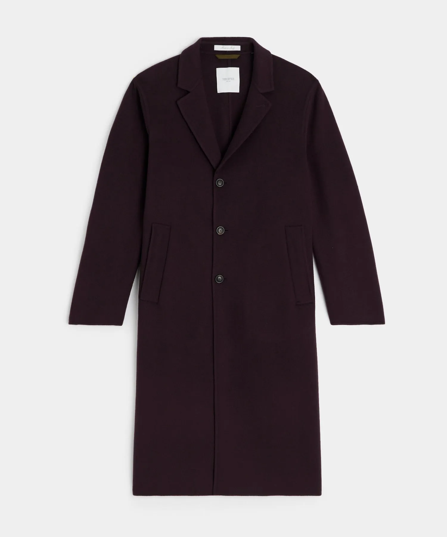 Italian Cashmere Topcoat in Raisin