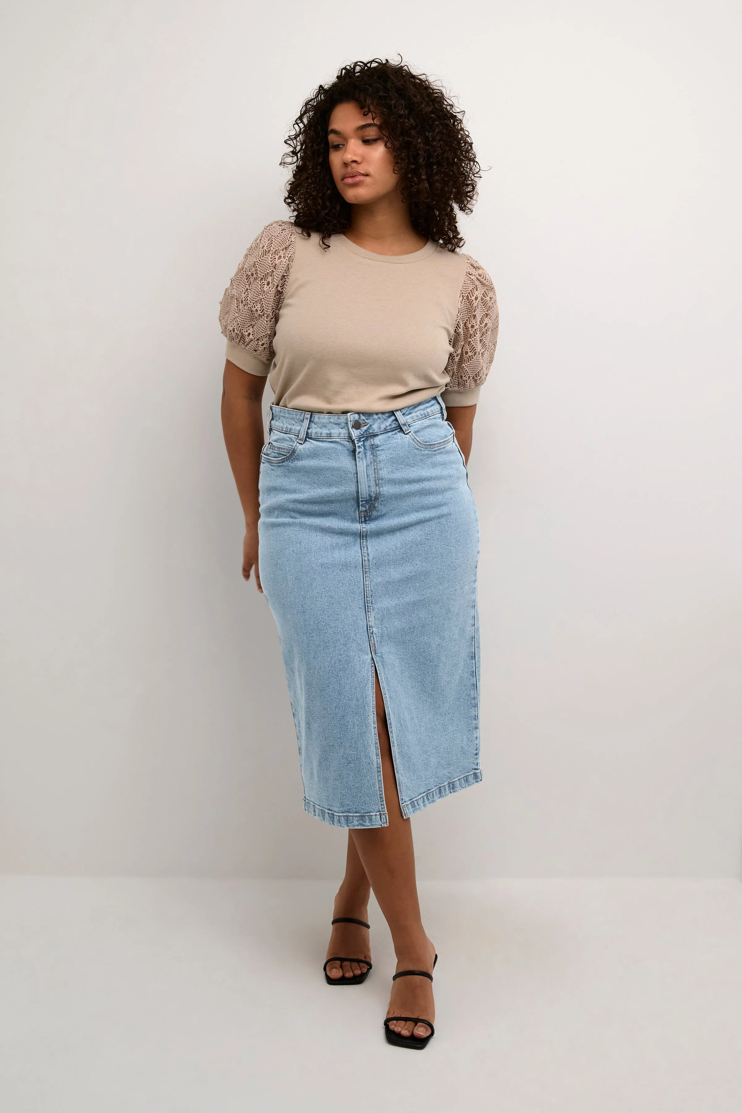 Kaffe Curve Beth Denim Skirt