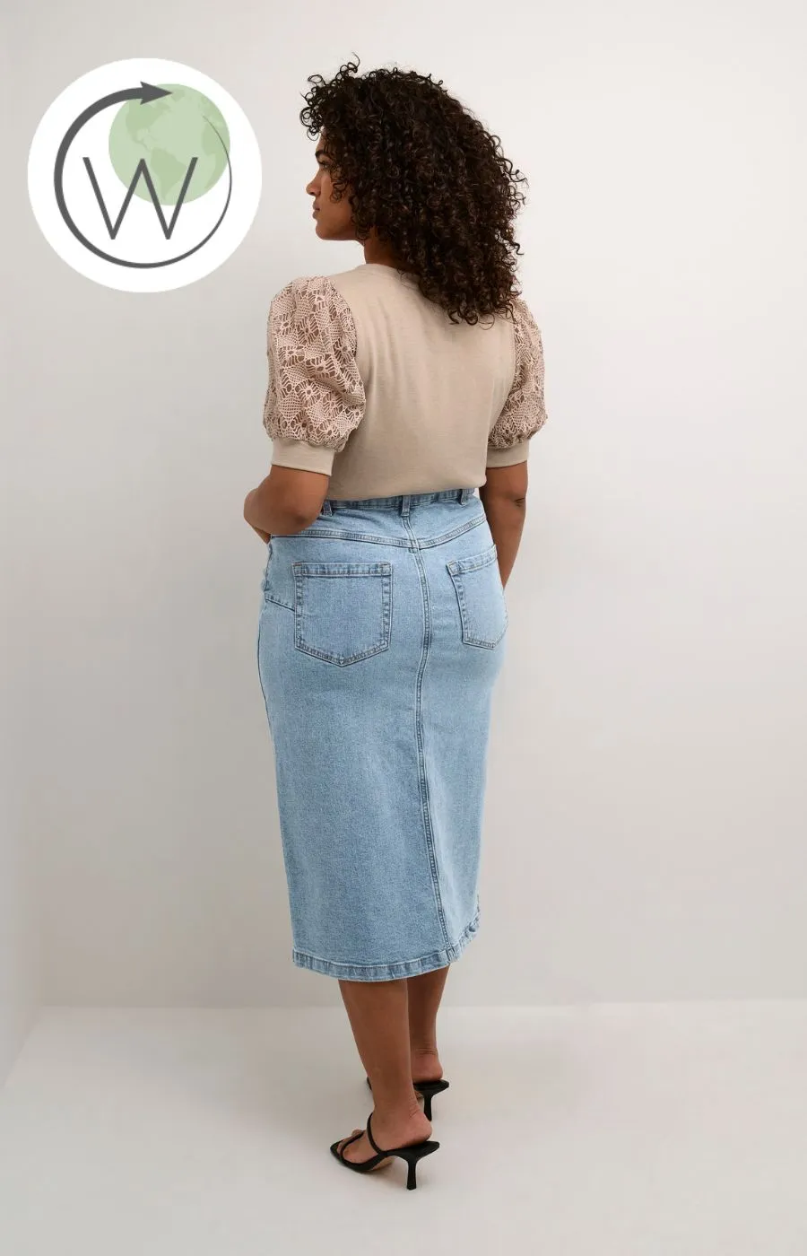 Kaffe Curve Beth Denim Skirt