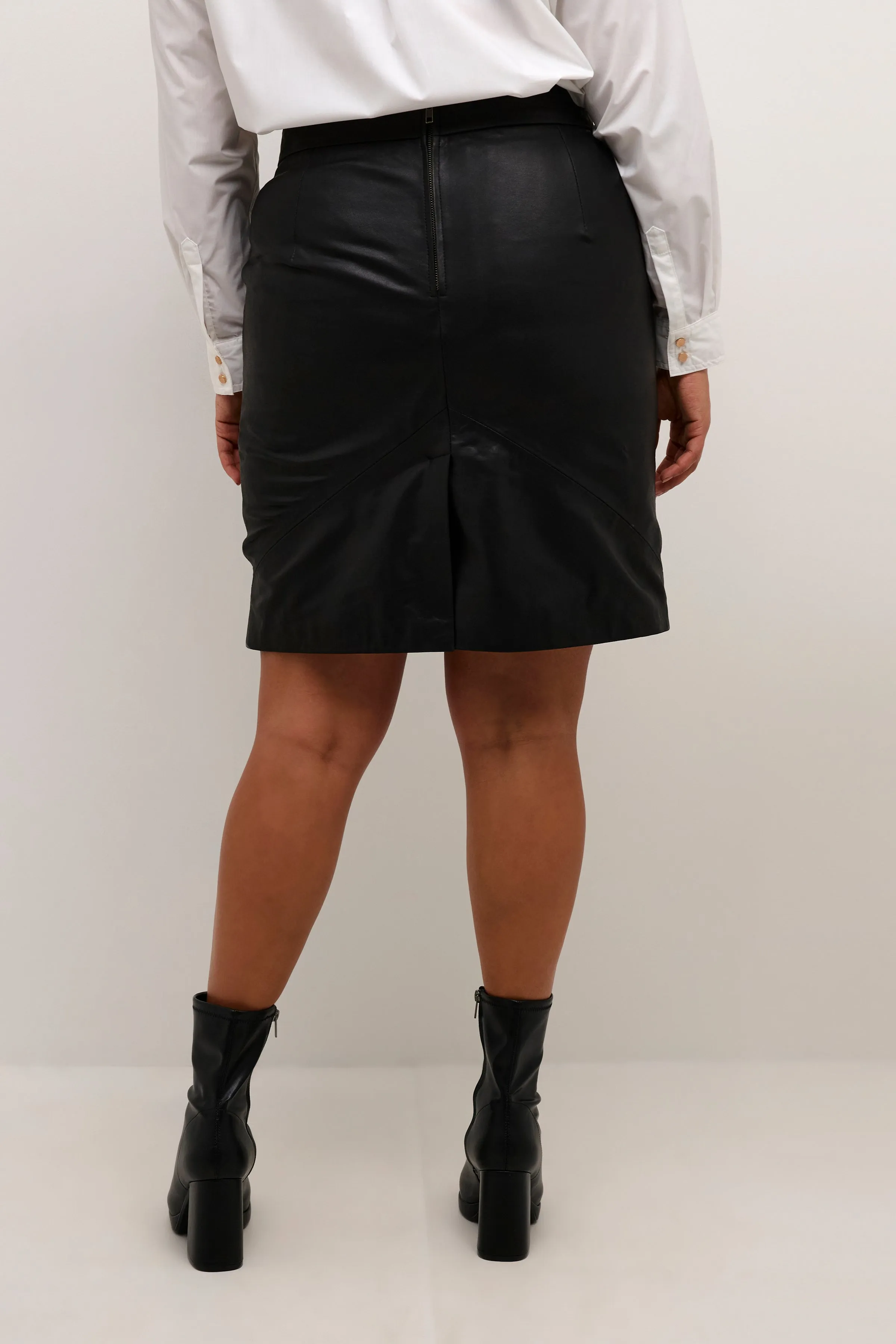 Kaffe Curve Cattia Leather Skirt