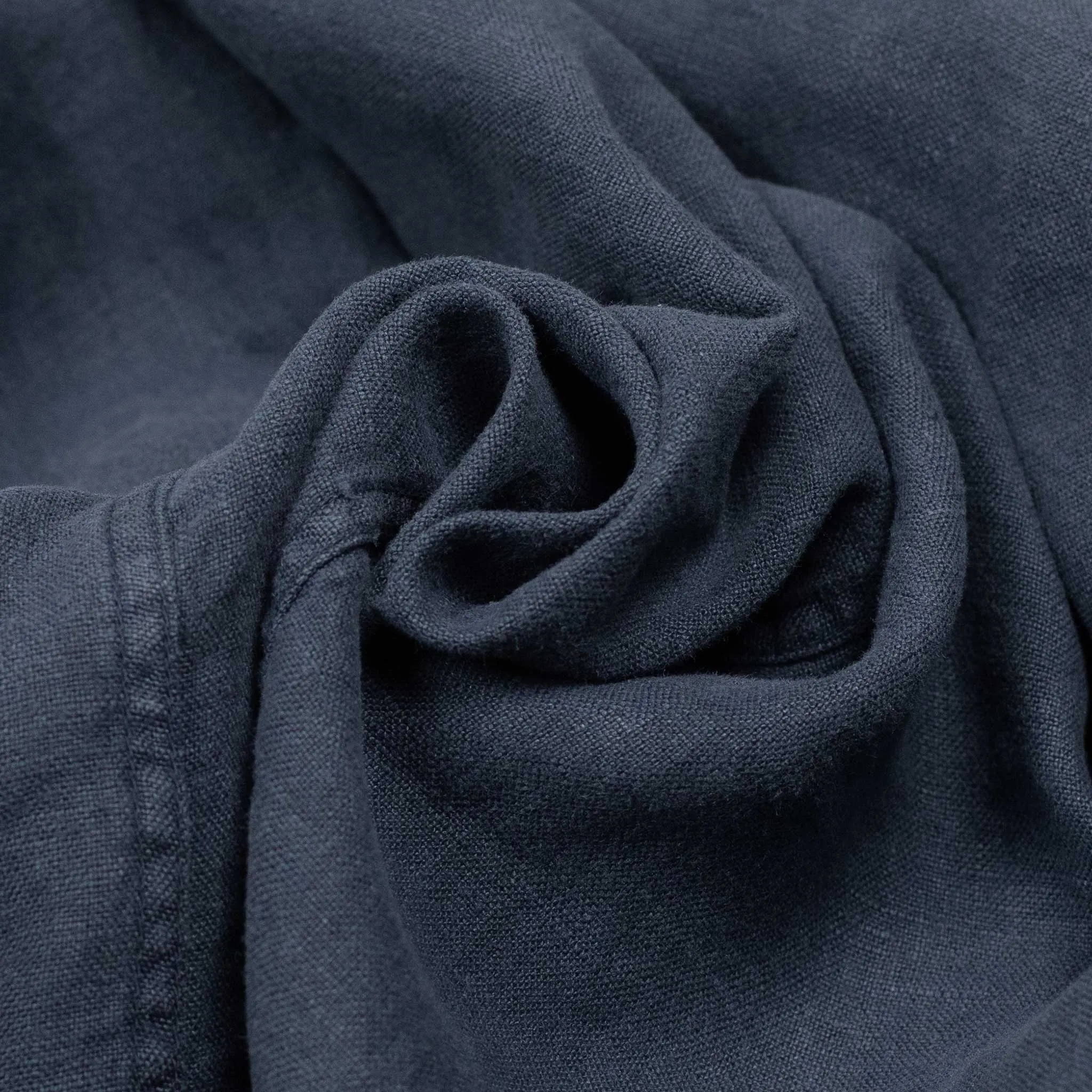 Labura unlined chore jacket in navy blue washed linen (restock)