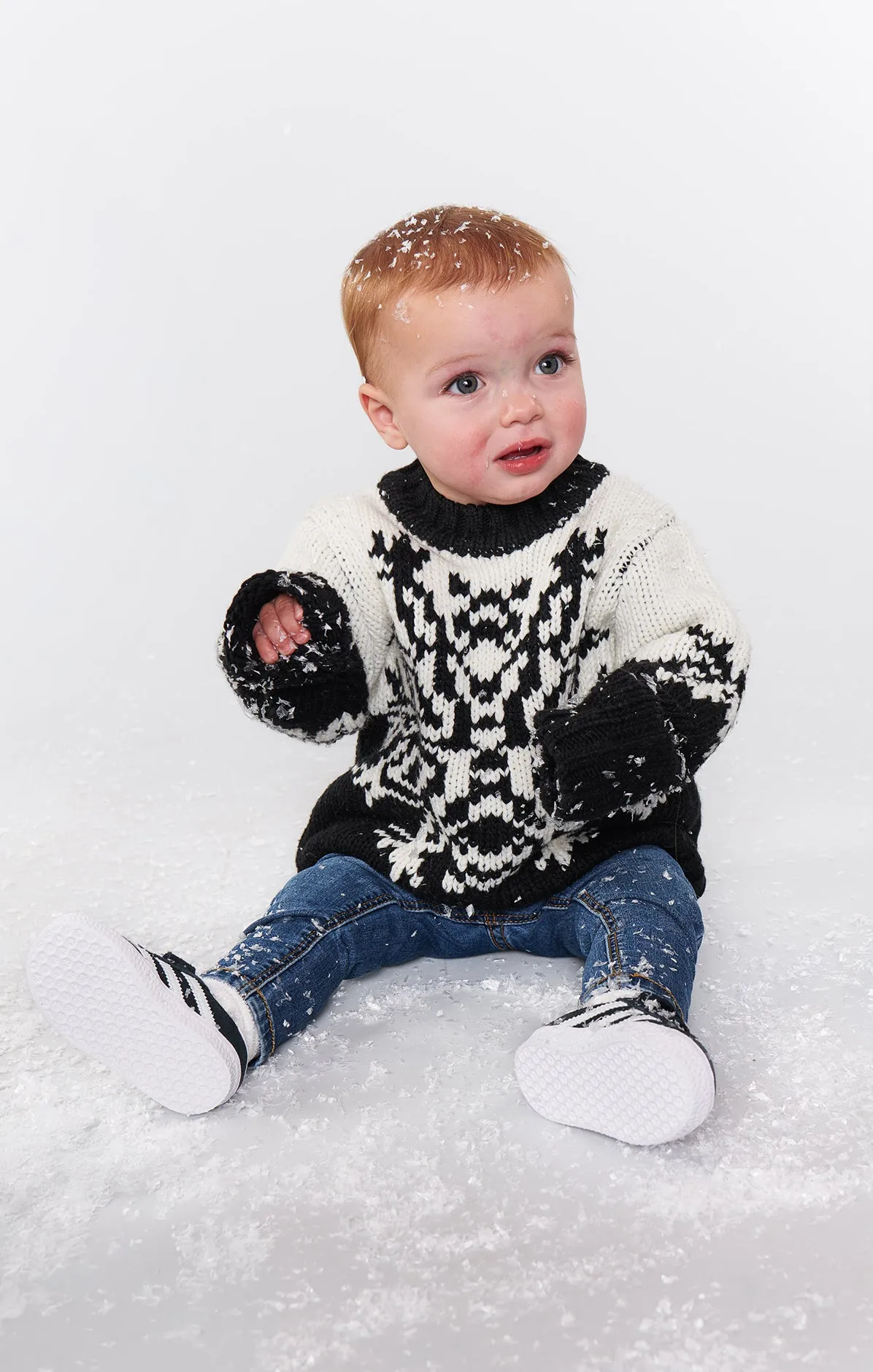 Lil Stowe Sweater ~ Snowflake Knit