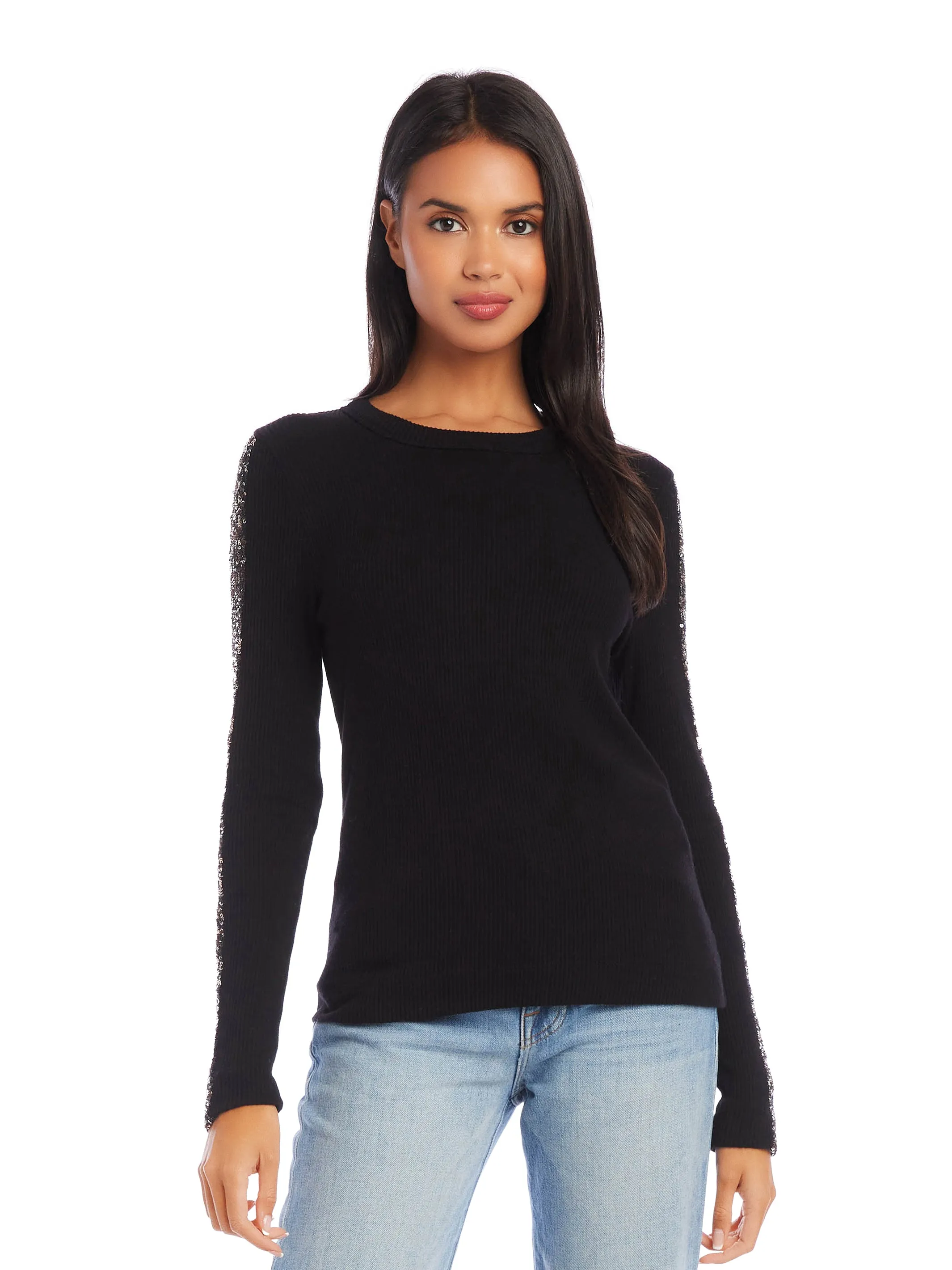 Long Sleeve Contrast Top