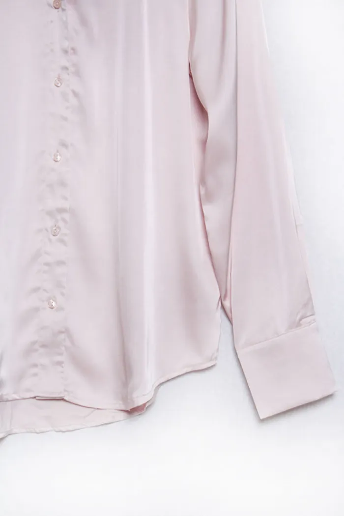 Long Sleeve Satin Blouse