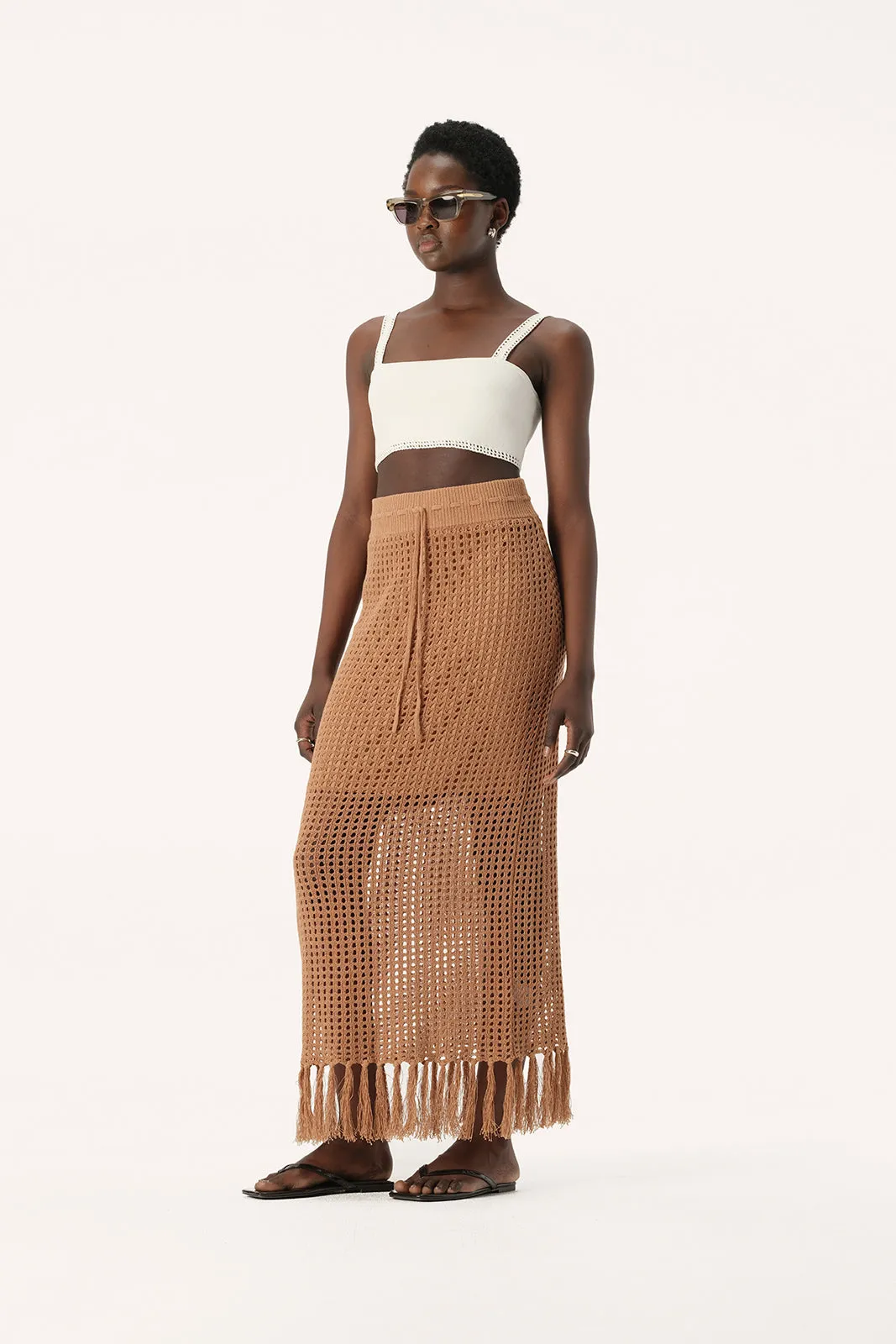 Martinez Knit Skirt Camel