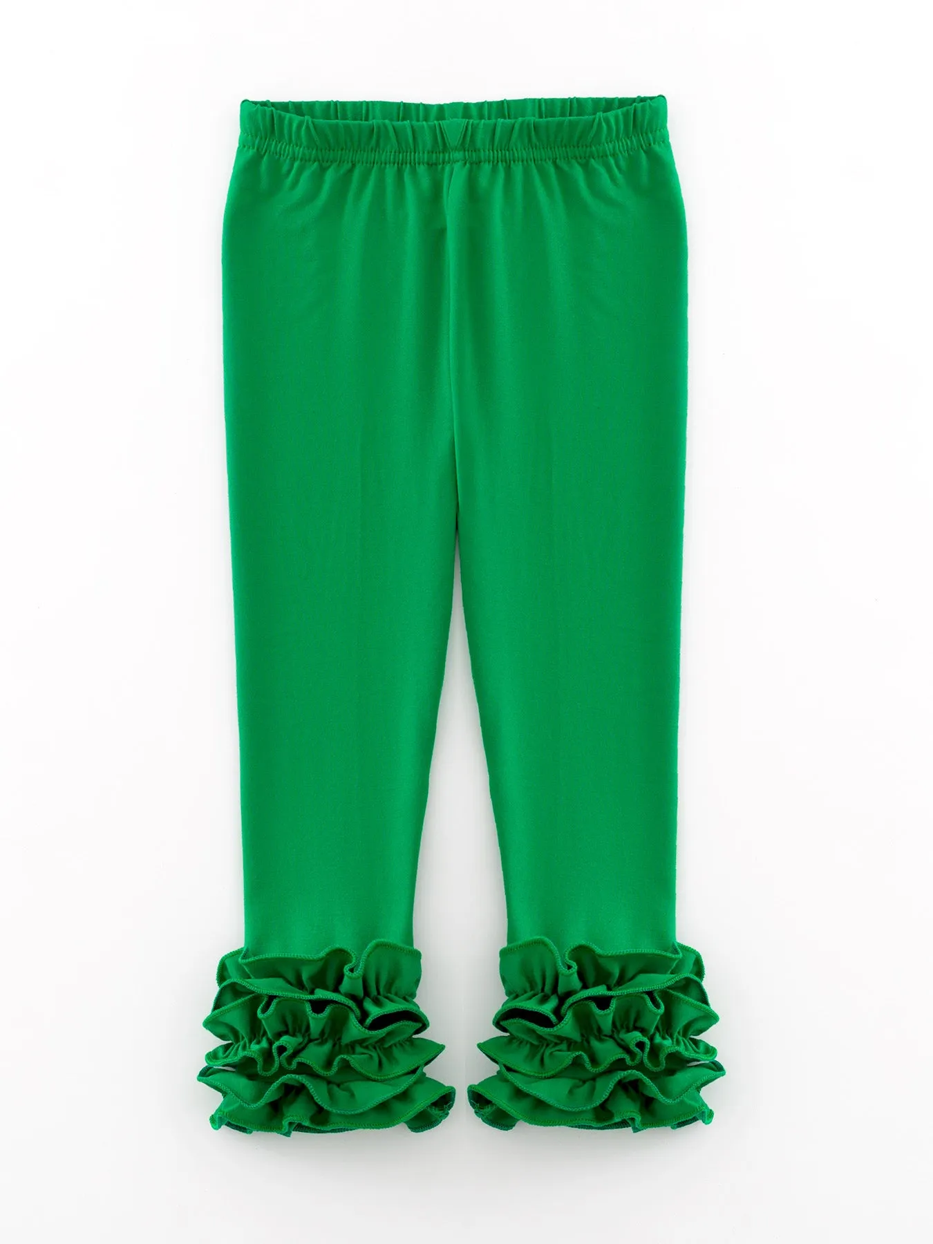 Milk Silk Ruffled Solid Color Pants