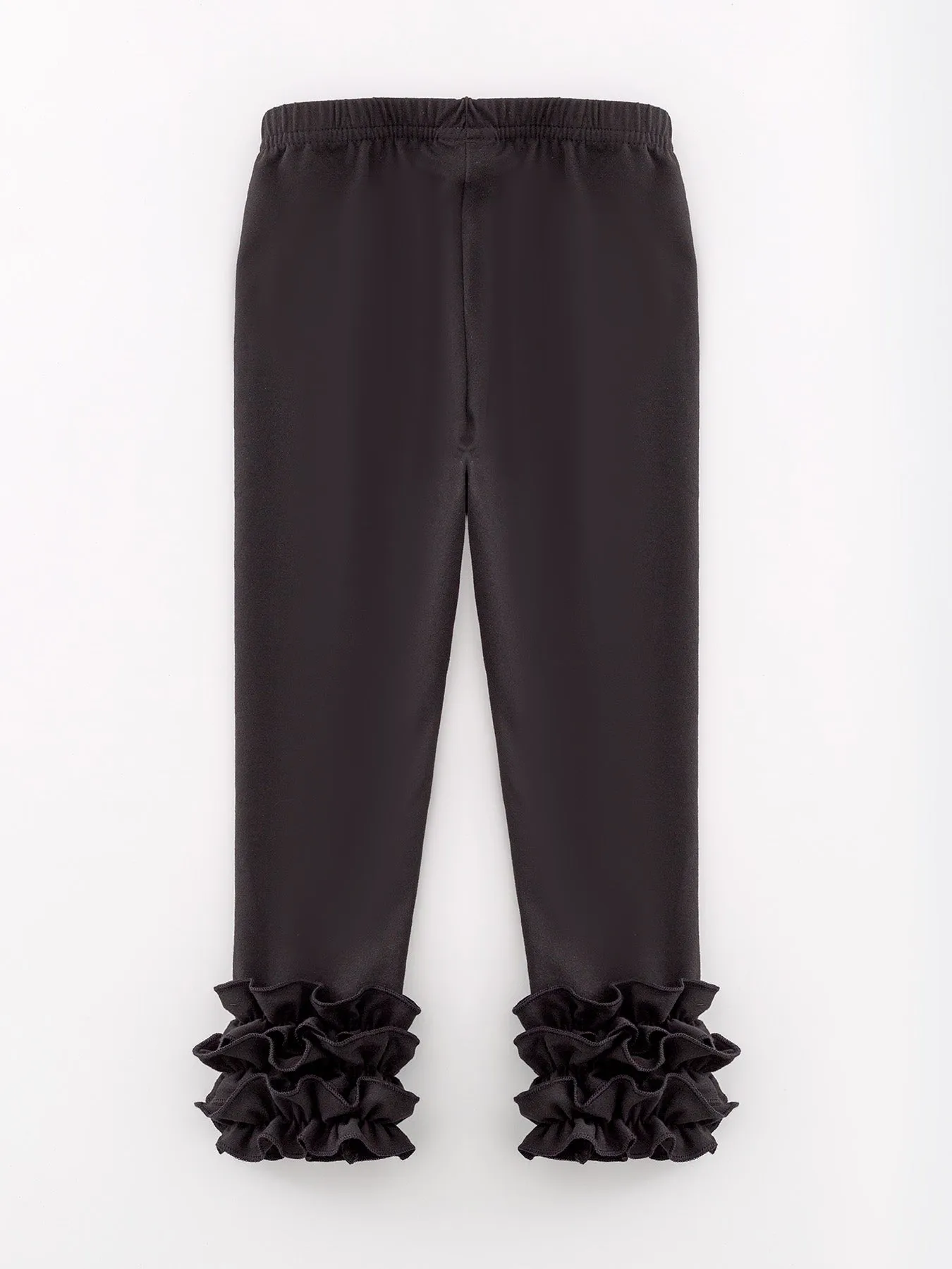 Milk Silk Ruffled Solid Color Pants