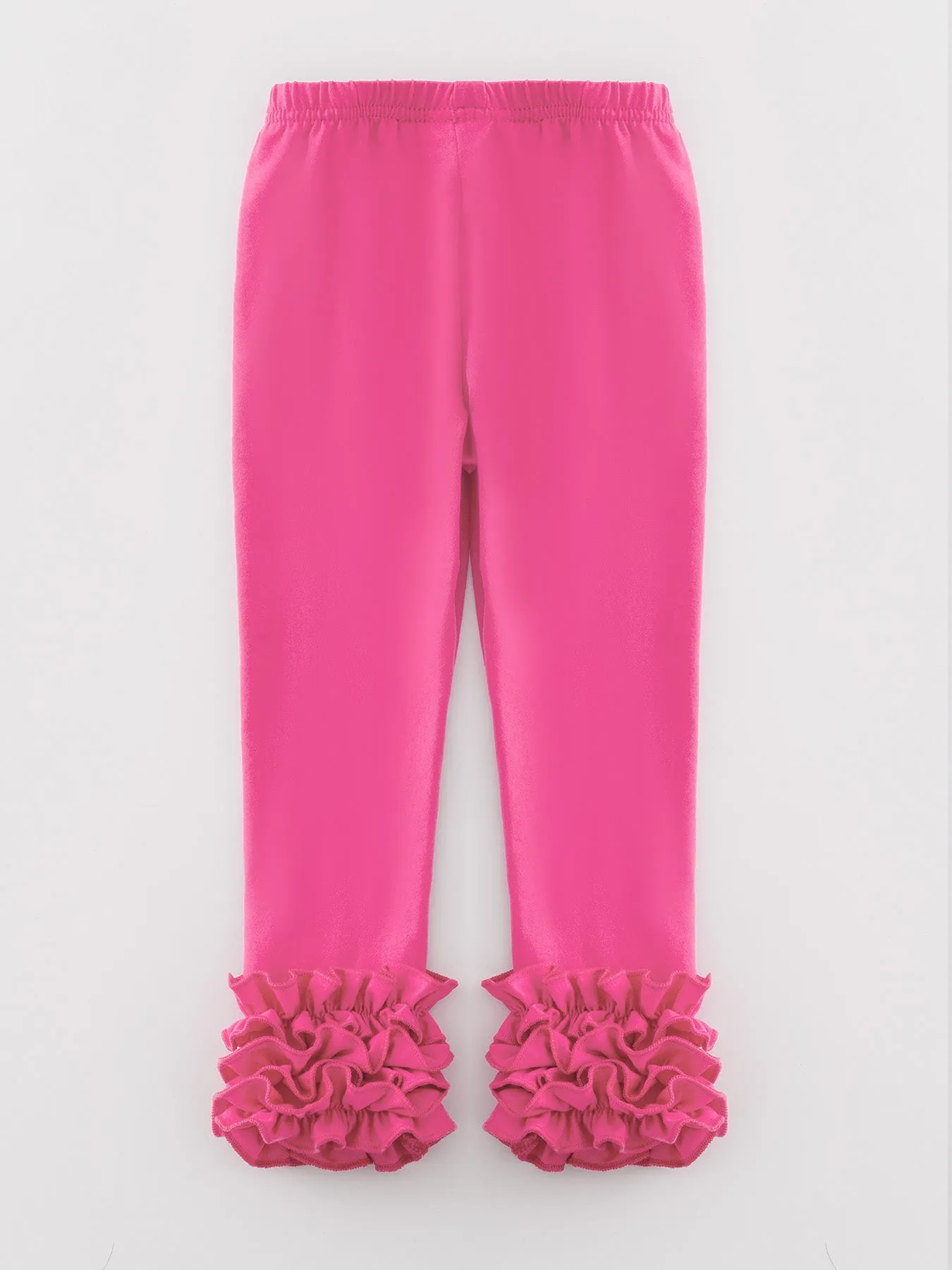 Milk Silk Ruffled Solid Color Pants