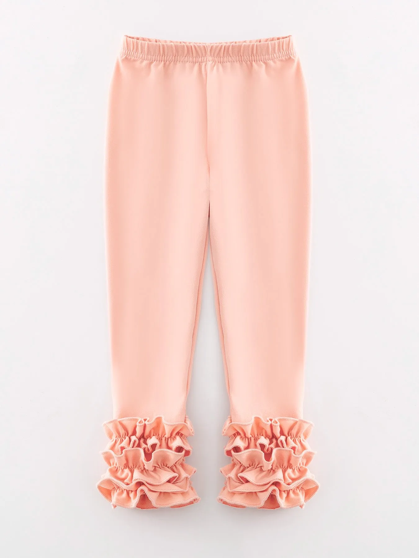 Milk Silk Ruffled Solid Color Pants