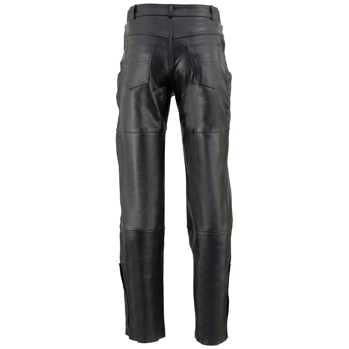 Milwaukee Leather SH1150 Men's Black Leather Motorcycle Over Pants