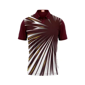 Next Print Customized Polo Neck Maroon Jersey Design 3