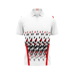 Next Print Customized Polo Neck White Jersey NPTS42