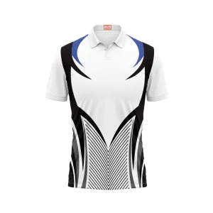 Next Print Customized Polo Neck White Jersey NPTS99