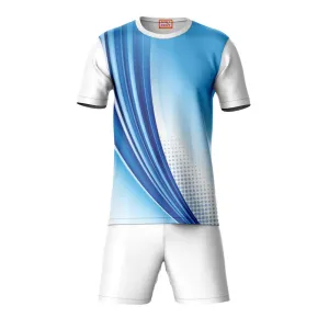 Next Print Round neck jersey white with shorts NPTS125