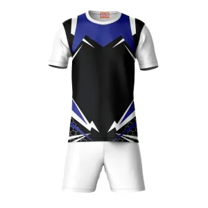 Next Print Round neck jersey white with shorts NPTS166