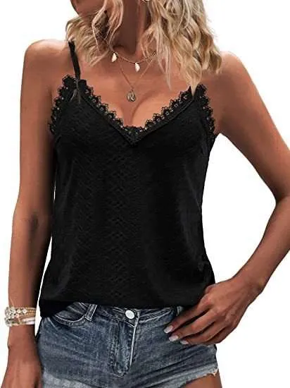 Off the Shoulder Tops Solid Color Hollow Lace Strappy T-shirt