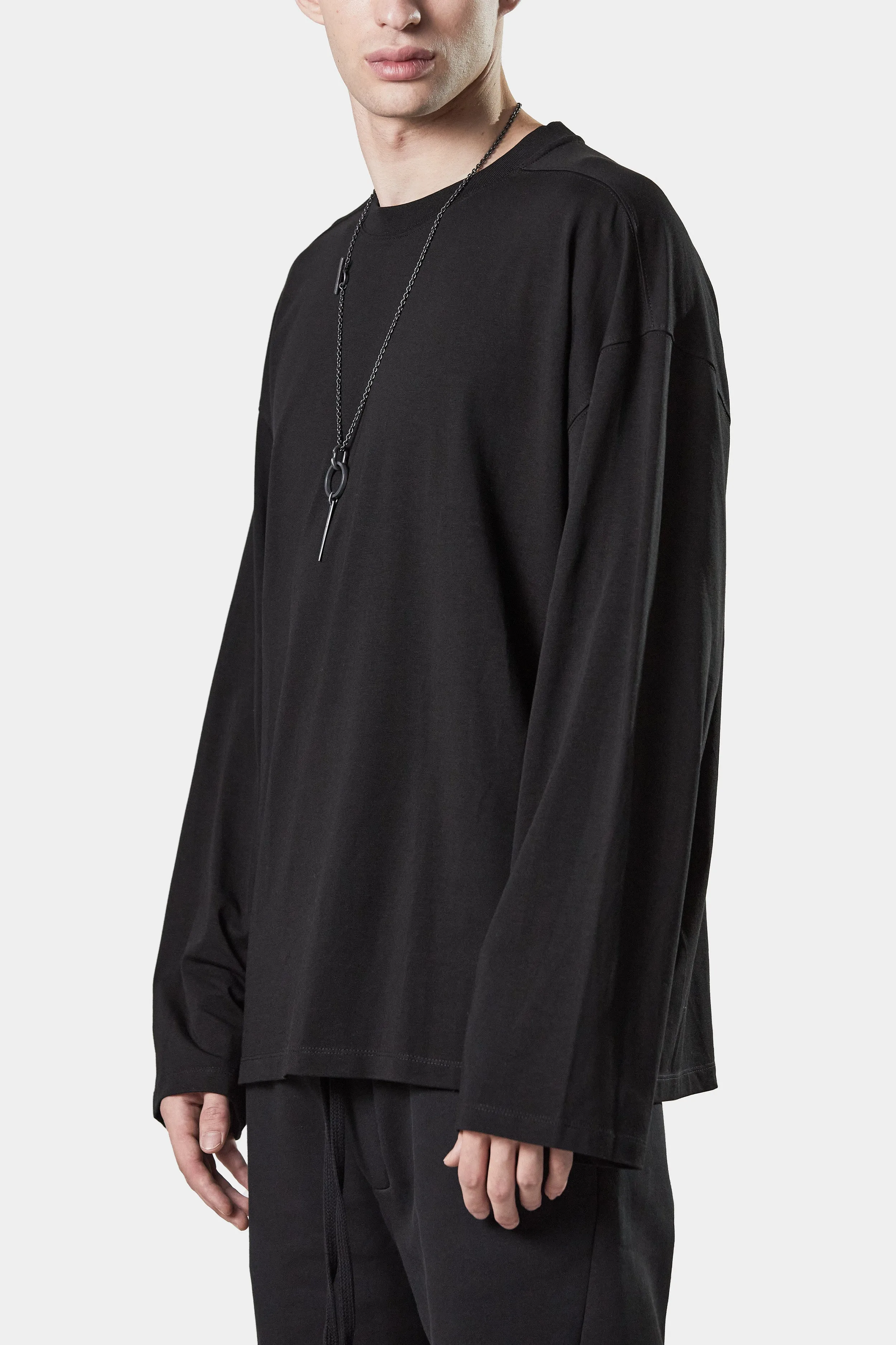 Oversized long-sleeve T-Shirt, Black