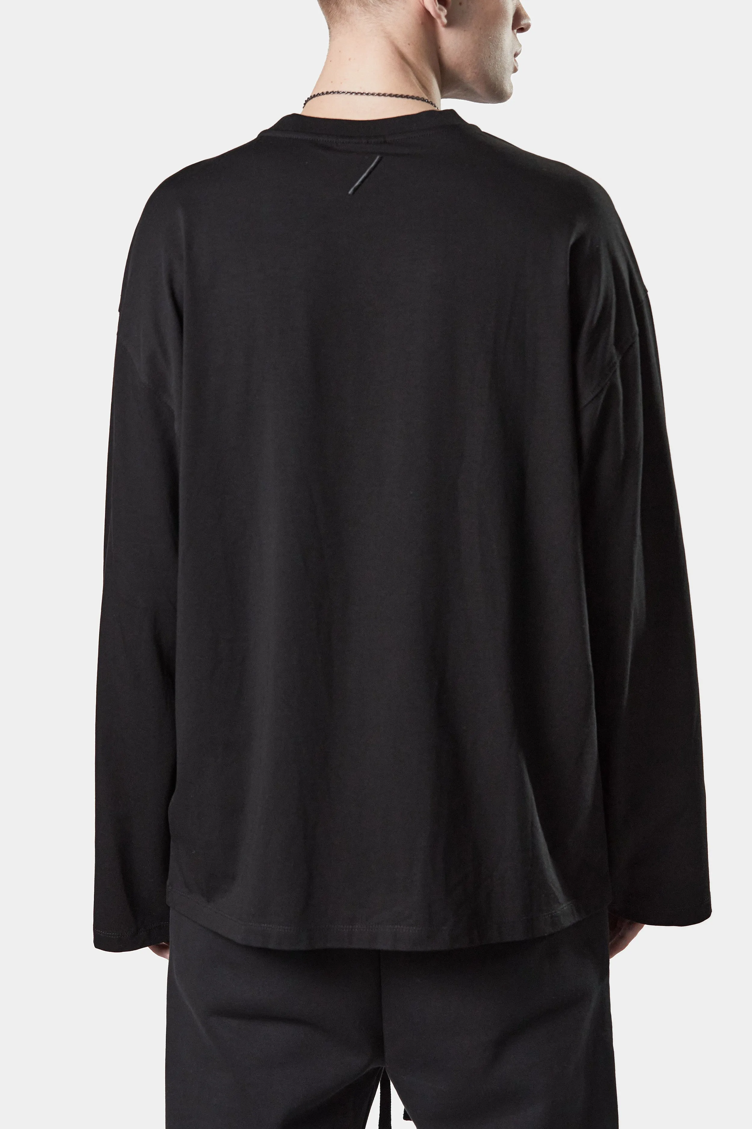 Oversized long-sleeve T-Shirt, Black