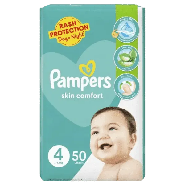 PAMPERS PANTS SKIN COMFORT SIZE 4 - 50 DIAPERS