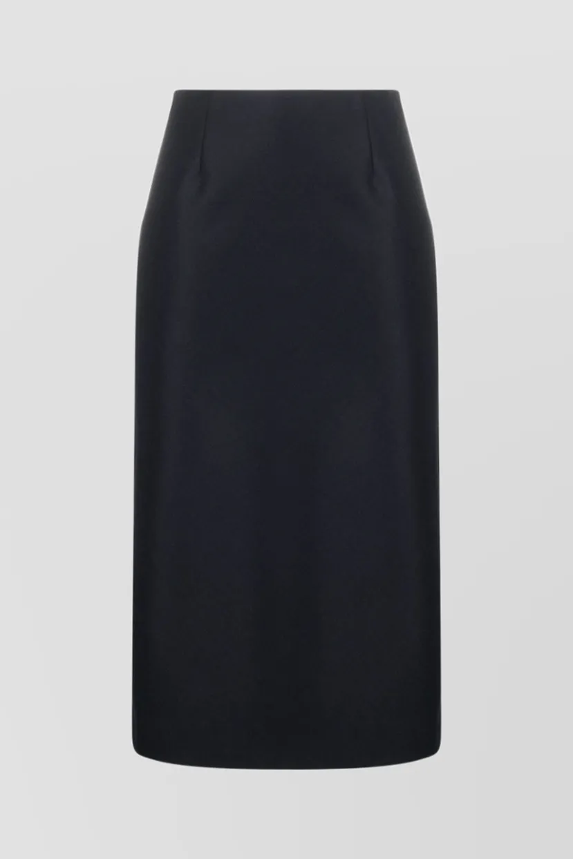 Pencil wool skirt