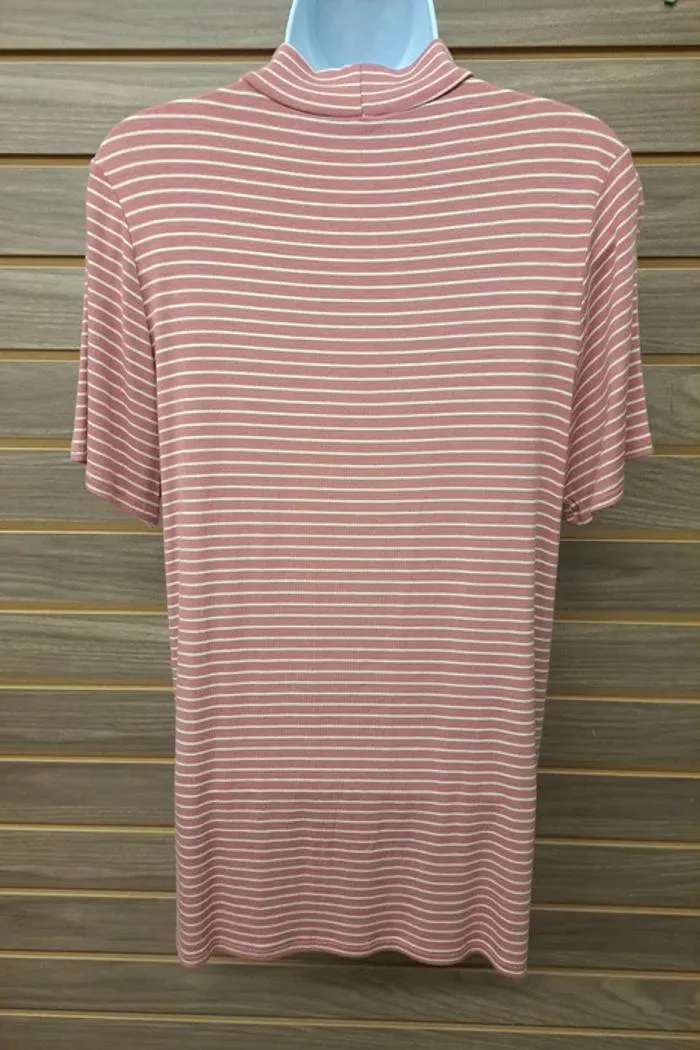 Pink Striped Short Sleeve