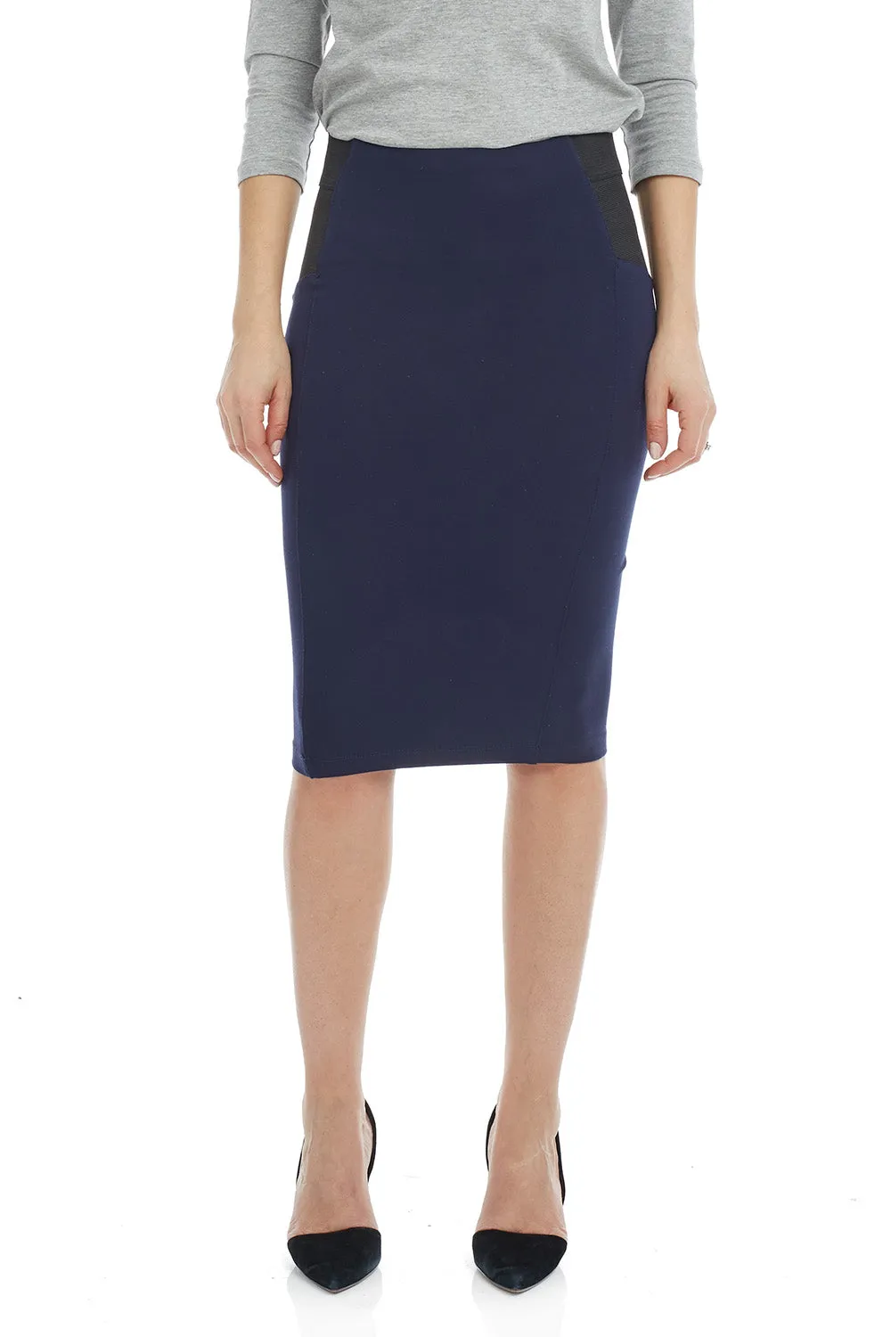 Ponte Office Skirt for Women with Tummy Control ' Charlotte'