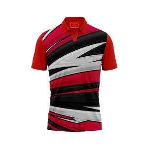 Red Polo Neck Half Sleeve T Shirt Nextprint L133