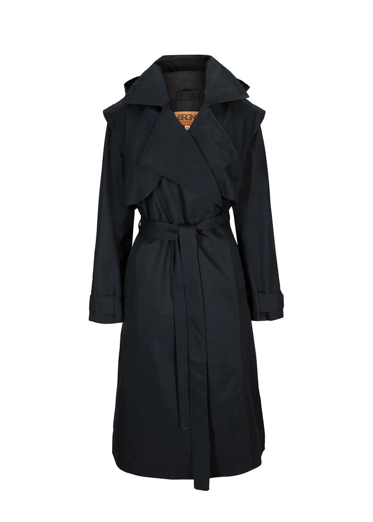 Regndrape Trench Coat New Black