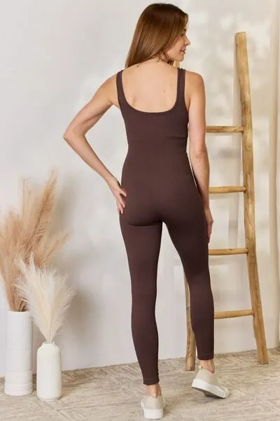 Ribbed Sleeveless Slim Jumpsuit